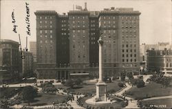 Hotel St Francis and Dewey Monument Postcard