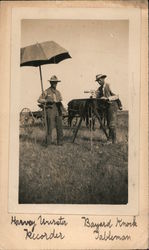 Recorder and tableman, McKeane Camp Lodi, CA Postcard Postcard Postcard