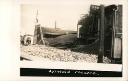 Lynwood Theatre. Note pipes of pipe organ at right. California Postcard Postcard Postcard