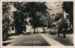 Lawn and Buildings at St. Helena Sanitarium Postcard
