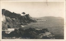 Monterey Coast near Midway Point, rocks and surf Postcard