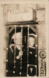 Photo opportunity - Tiajuana Jail - two sailors Postcard