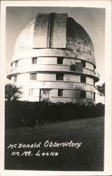 McDonald Observatory on Mt. Locke Fort Davis, TX Postcard Postcard Postcard