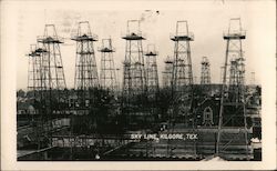 Sky Line - Oil Wells Postcard