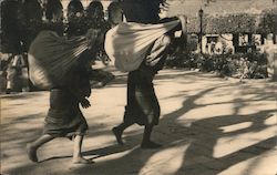 Market girls in Antigua, Guatemala Postcard