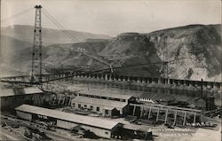 Suspension Bridge, Coulee Dam Postcard