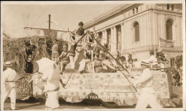 Diamond Jubilee float of bathing beauties 1925 San Francisco California
