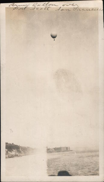 Army balloon over Fort Scott San Francisco California