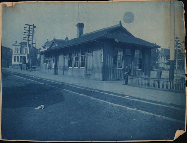 Valencia Street Railroad Depot before earthquake San Francisco California