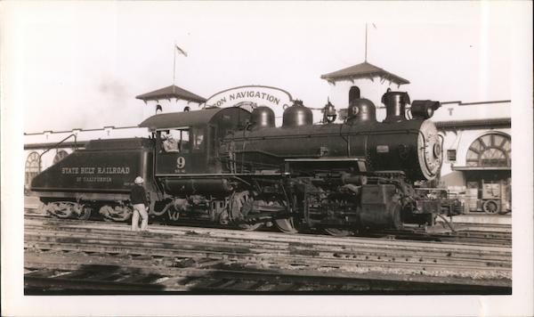 State Belt Railroad Engine #9 and coal car, train depot San Francisco California