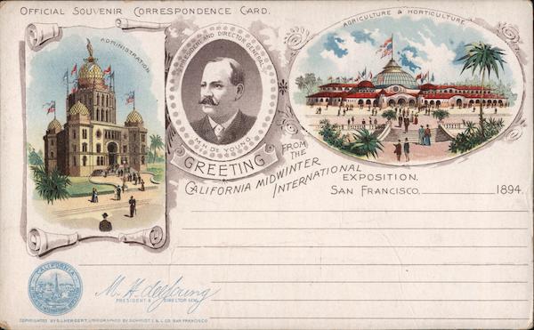 Rare: California Midwinter International Exposition 1894 - Agriculture & Horticulture, Administration