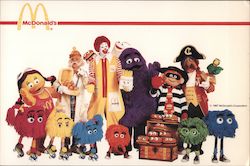 1987 McDonald's characters. Ronald, Grimace, Hamburgler, etc