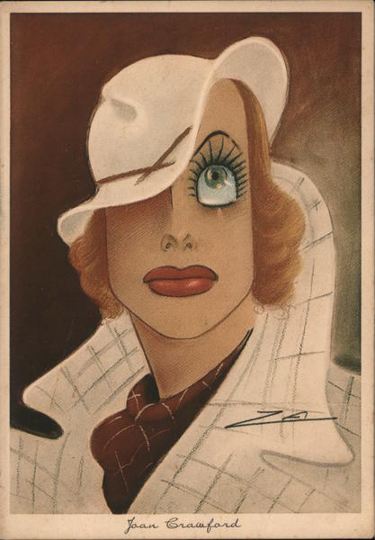Caricature of Joan Crawford Actresses
