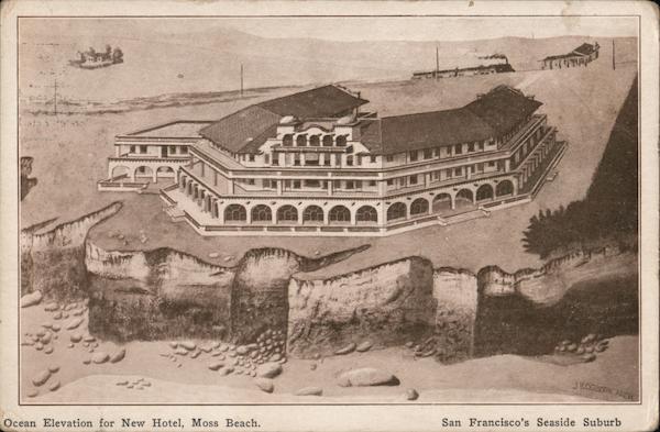 Ocean Elevation for New Hotel, Moss Beach San Francisco California