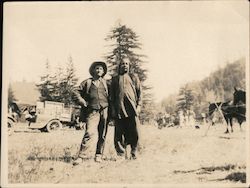 De Mille Motion Picture Co. filming a Western at Guerneville CA, 1925 Original Photograph