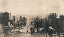 Ruins of Mason St., St. James Hotel, Spring valley water Co bldg. Original Photograph