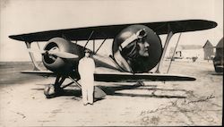 Signed photo of aviator Gladys O'Donnell with her biplane Original Photograph