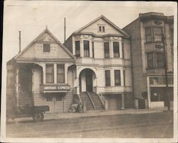 Anderson's Express building, open truck parked outside Original Photograph