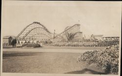 Pacific City Roller Coaster, cars seen on top. Burlingame, CA Amusement Parks Original Photograph Original Photograph Original Photograph