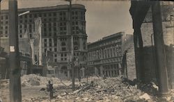 Ruins of Flood building and Emporium Original Photograph