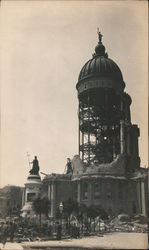 Ruins of City Hall from Market Street San Francisco, CA 1906 San Francisco Earthquake Original Photograph Original Photograph Original Photograph