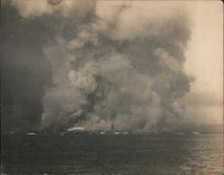 San Francisco burning from across the bay. Apr 18 1906 Original Photograph