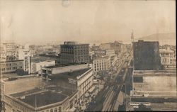 Bird's eye view of market street Original Photograph