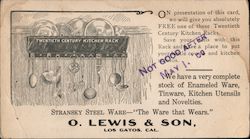 Free Twentieth Century Kitchen Rack, 1909 Los Gatos, CA Postcard Postcard Postcard