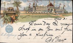 1894 California Midwinter International Exposition Souvenir Card Postcard