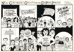 New Contingency Groups for the Gay Pride Parade Postcard