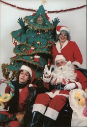 Alan Sands Entertainment, Santa, tree, elves Postcard