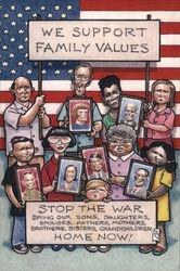 We Support Family Values. Stop the War. (Iraq War) Postcard