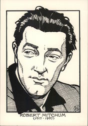 Robert Mitchum by Rick Geary Postcard