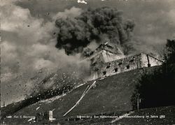 Sprengung des Hitlerhauses auf Obersalzberg im Jahre 1952 Postcard