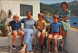 Princess Beatrix and Prince Claus with their three sons Postcard