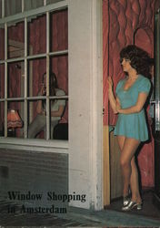 Window Shopping in Amsterdam Postcard
