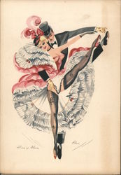 Alice - French Can Can, Aline et Alain. Postcard