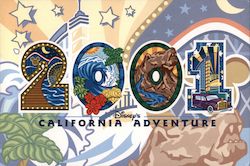 2001 Disney's California Adventure Postcard