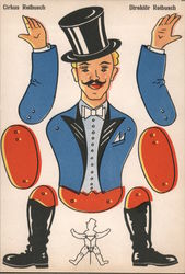 Circus Master puppet Postcard