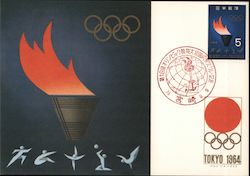 XVIII Olympiad Tokyo 1964 Torch Relay Postcard