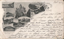 Cliff House, Golden Gate Park, Strawberry HIll, Promenade Postcard