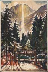 Fire Fall, Camp Curry (Glow in the Dark) Postcard