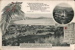 The Mission Bells are ringing a welcome to you. Marguerite Wilkinson poem Postcard