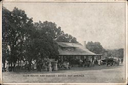 Club House and Garage Postcard