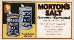 Morton's Salt: convenient-economical, plain or iodized Los Gatos, CA Blotter Blotter Blotter