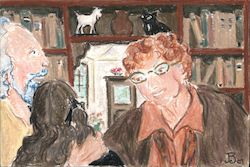 Watercolor original artwork postcard for Darlene Thorne Postcard