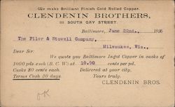 Clendenin Brothers quote postcard Postcard