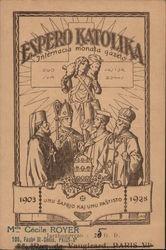 Espero Katolika internacia monata gazeto 1903 1928 Postcard