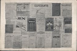 Photo of Esperanto magazines, 1910 Postcard