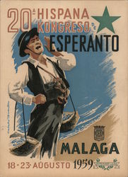 20a Hispana Kongreso de Esperanto, Malaga, 1959 Postcard